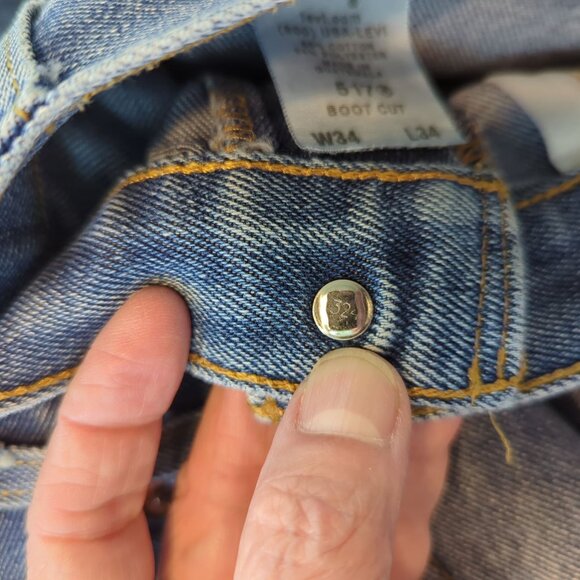 Vintage Y2K Levi’s 517 Boot Cut Jeans Men’s 34‎ x34 Blue Faded Denim - Picture 13 of 16